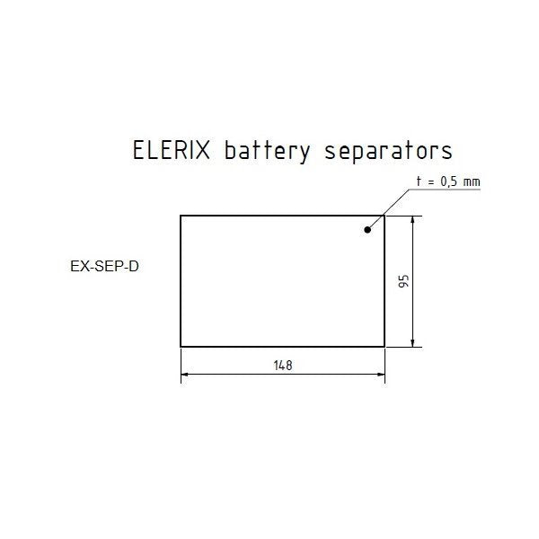 ELERIX Separation Plate For D-Size Cells 148×95