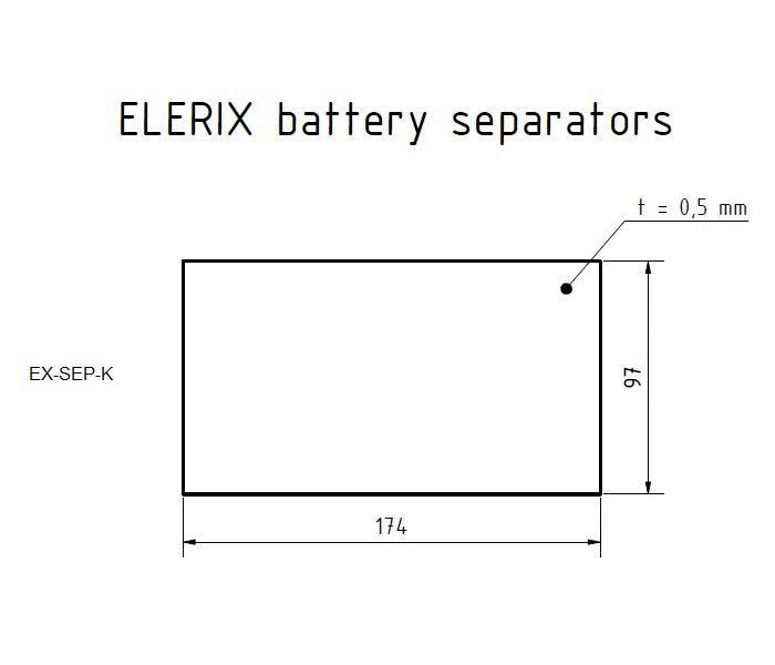 ELERIX Separation Plate For K-Size Cells 174×97